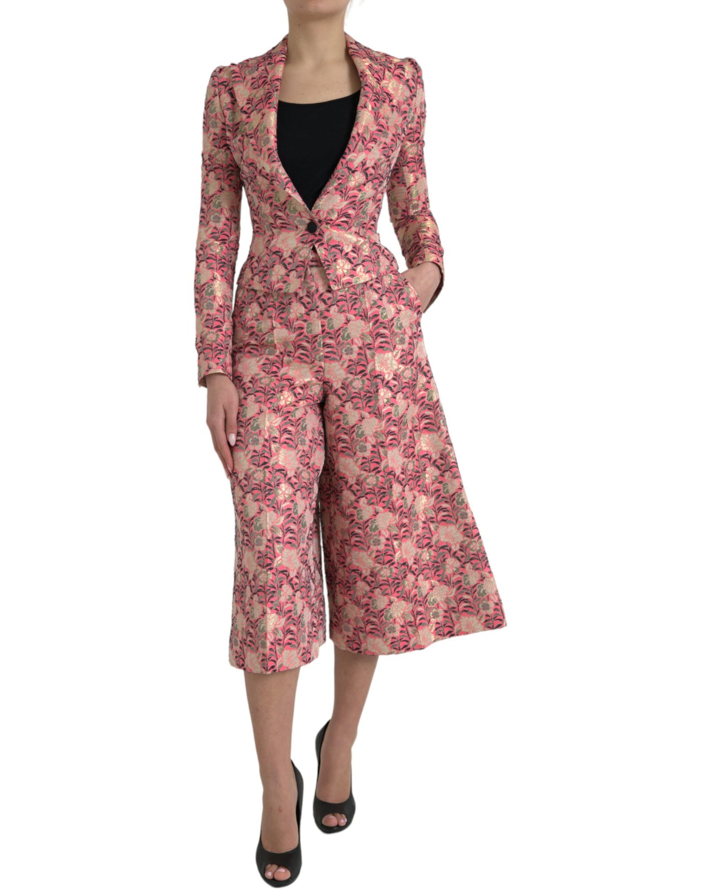 Elegant Pink Slim Fit Two-Piece Suit