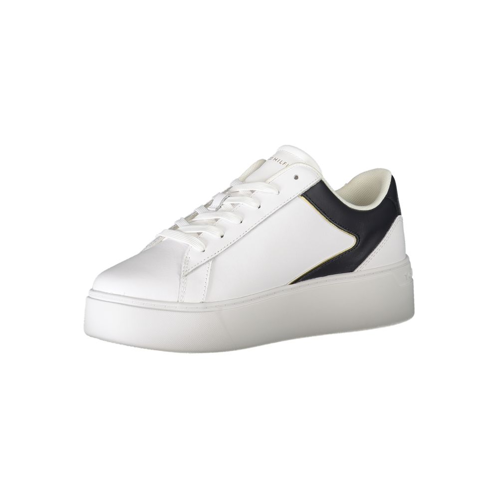 White Polyester Sneaker