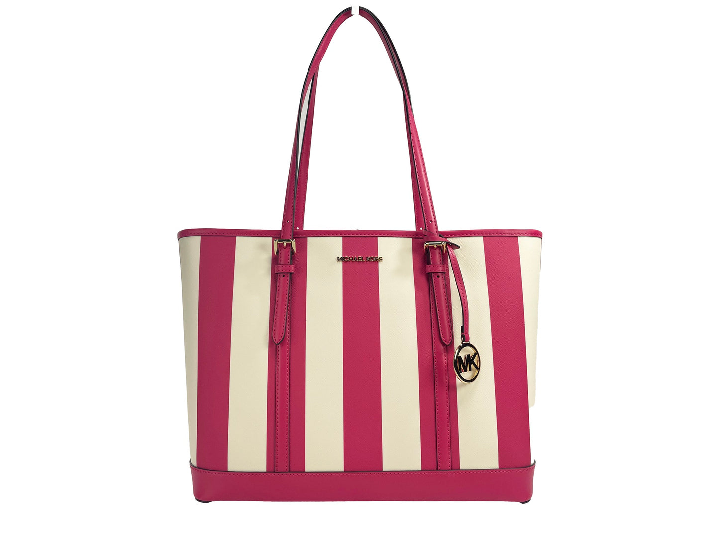 Michael Kors Jet Set Travel TZ Shoulder Tote Handbag Electric Pink