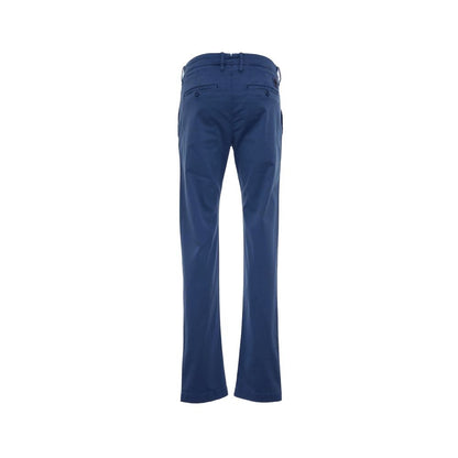 Elegant Slim Fit Chino Trousers in Blue