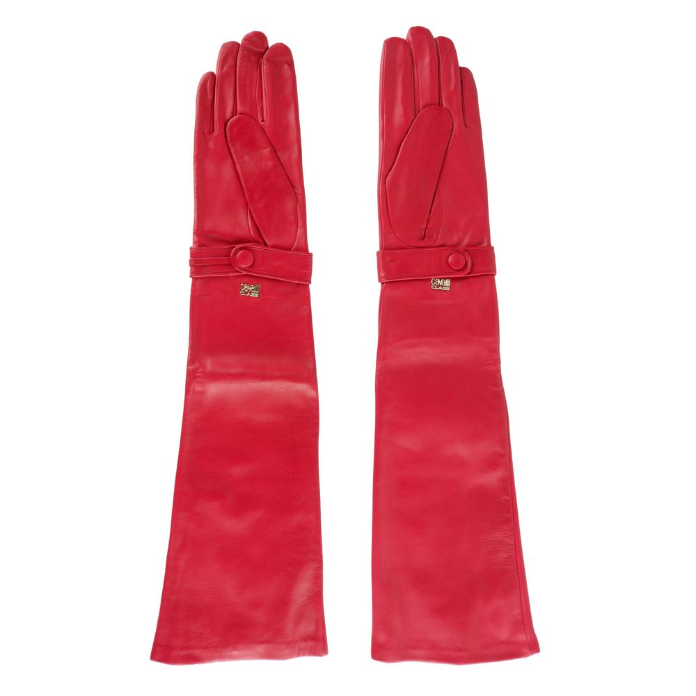 Long Cavalli Class Red Lady Gloves