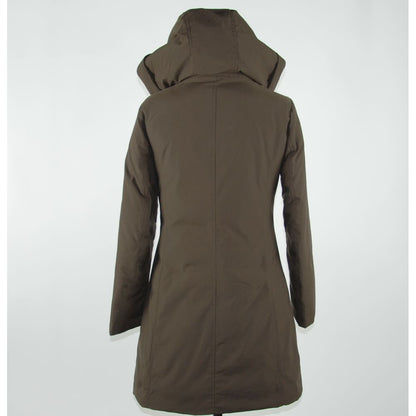 Emilio Romanelli Ladies' Brown Polyester Coat with Hood