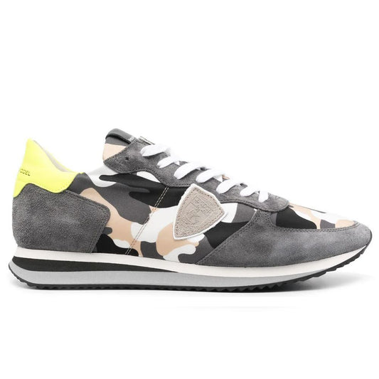 Philippe Model Men's Army Fabric Sneaker