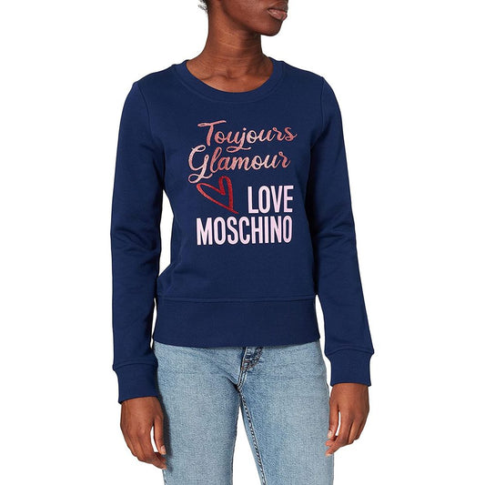 Love Moschino Women's Blue Cotton Sweater