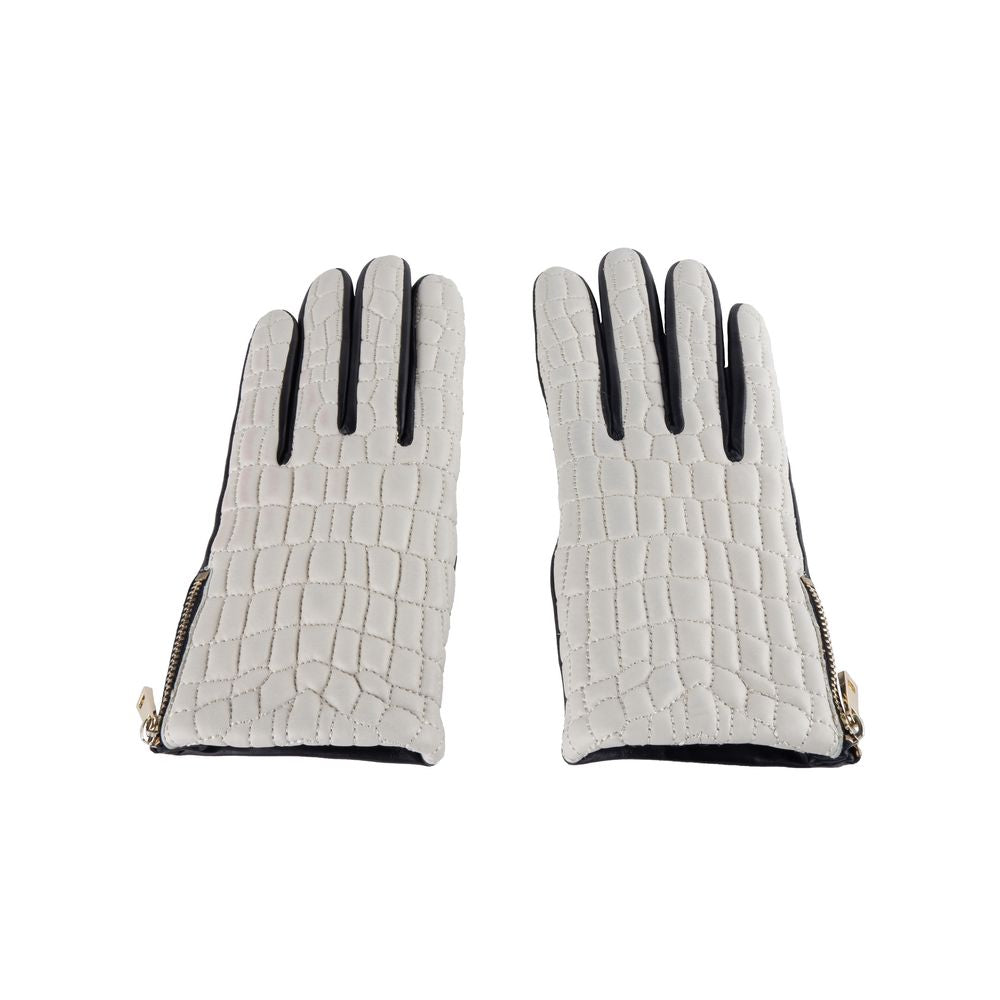 Cavalli Class Quilted Grey Ladies Gloves