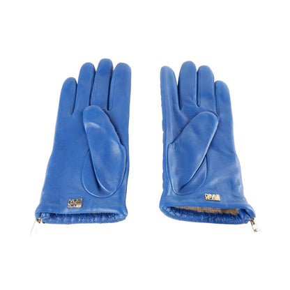 Cavalli Class Quilted Blue Lady Gloves