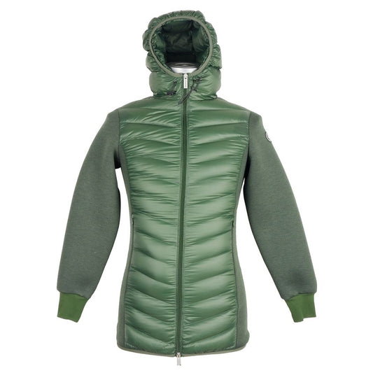 Centogrammi Women's Green Nylon Down Jacket with Hood