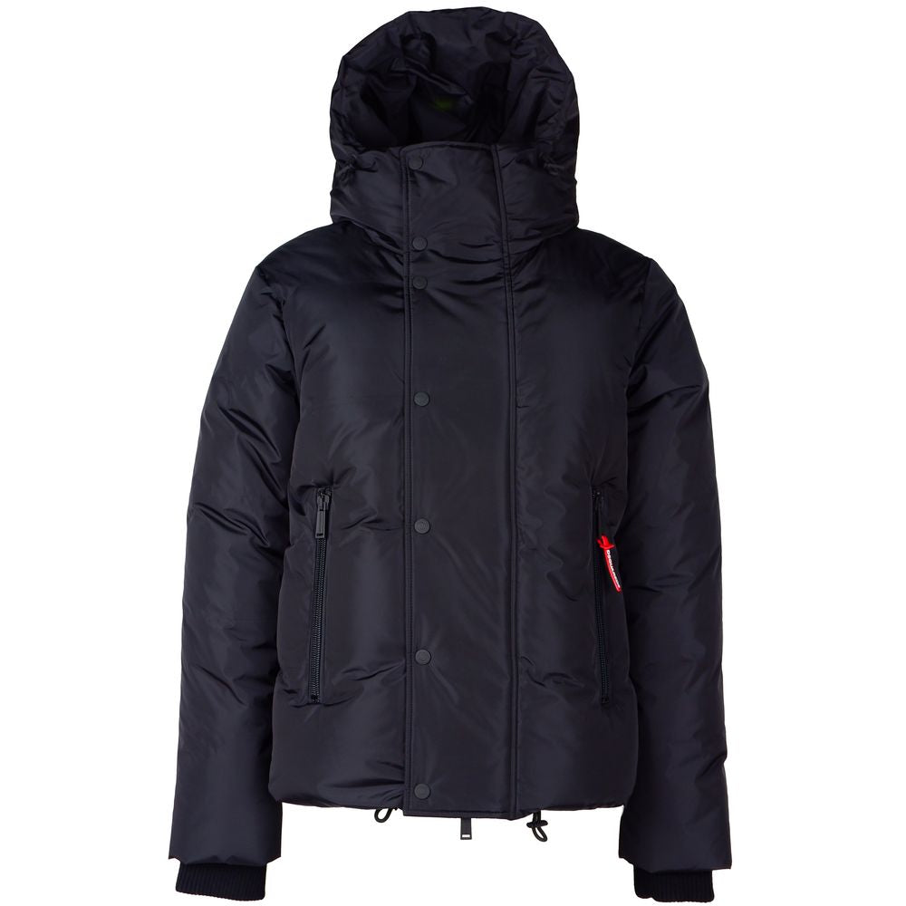 Dsquared² Men's Black Nylon Down Jacket with Hood