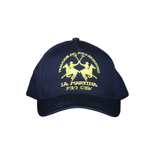 La Martina Blue Cotton Baseball Cap