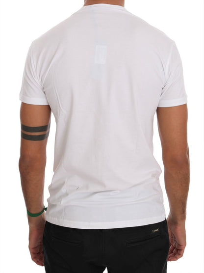 White Cotton Crewneck T-Shirt