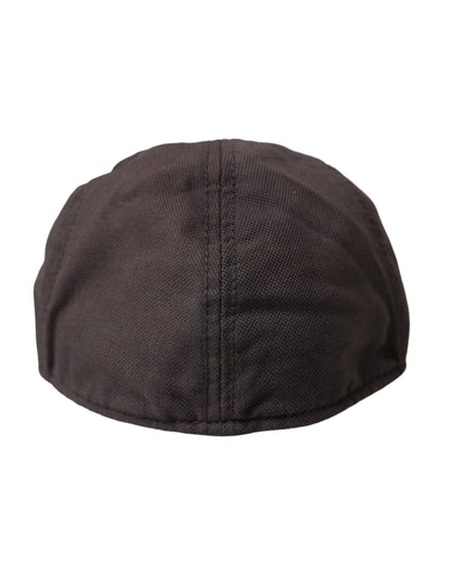 Brown Nylon Cloth Newsboy Hat Men