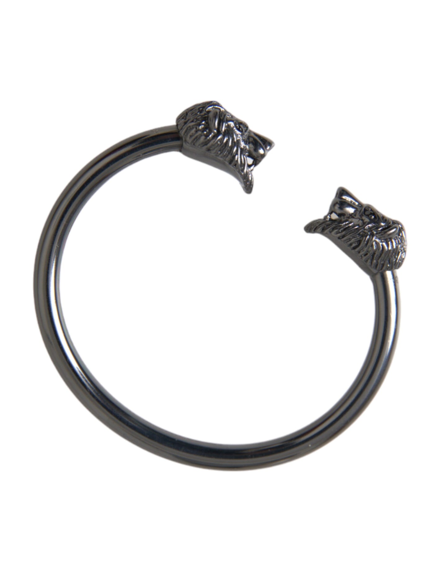 Black Rhodium Lion Bangle Bracelet Women