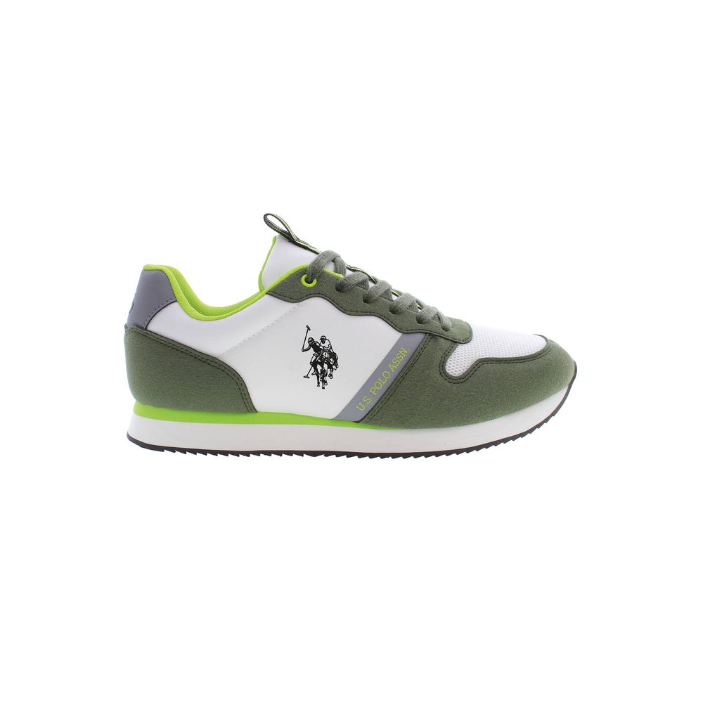 U.S. Polo Assn. Green Lace-Up Sneakers with Contrasting Details