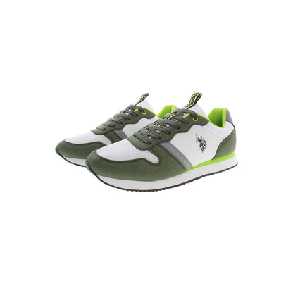 U.S. Polo Assn. Green Lace-Up Sneakers with Contrasting Details