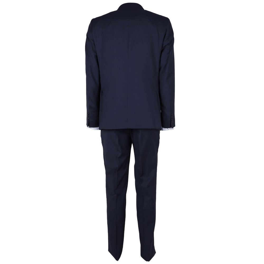 Made in Italy Blue Wool Men's Suit