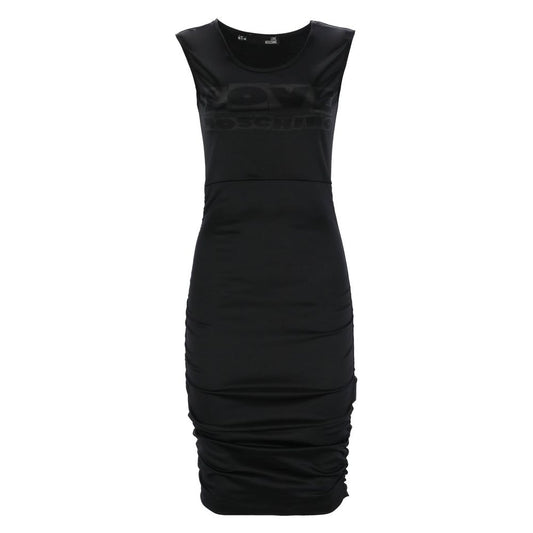 Love Moschino Black Polyamide Long Sleeveless Dress