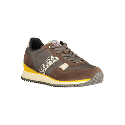 Napapijri Chic Brown Lace-Up Sports Sneakers