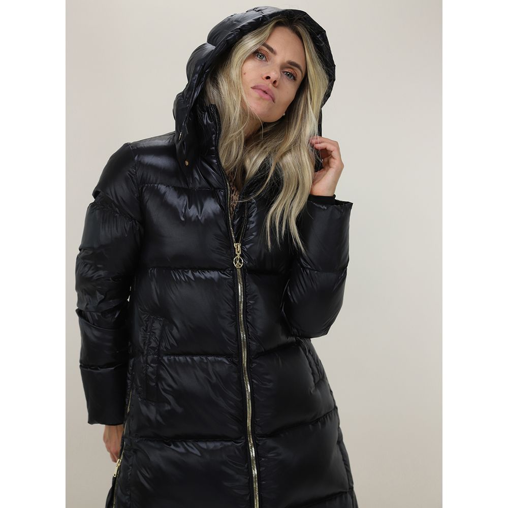 Black Polyester Jackets & Coat