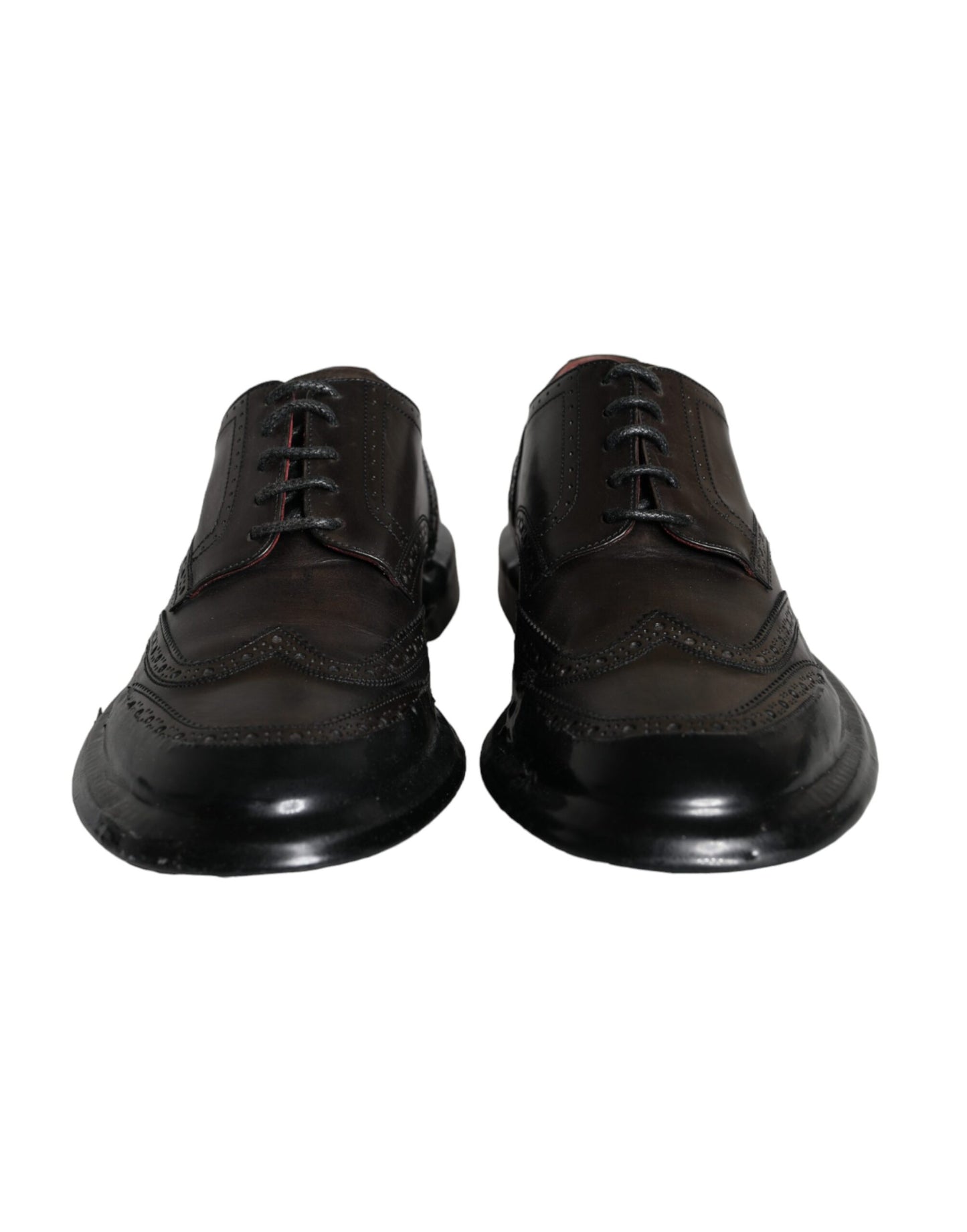 Black Leather Oxford Wingtip Formal Men Shoes