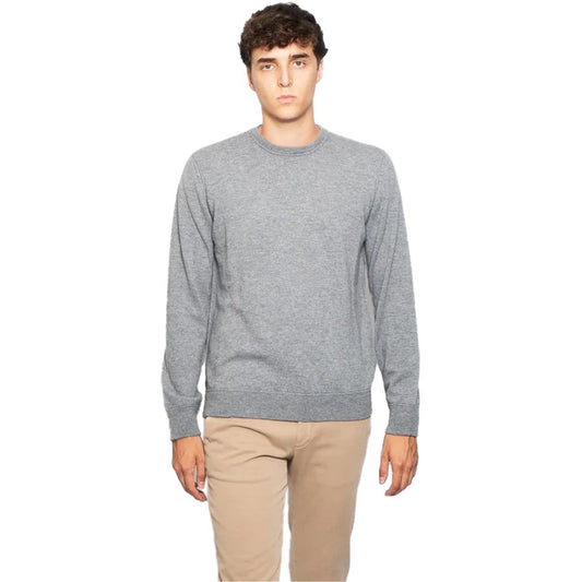 Gray Wool Mens Crewneck Sweater