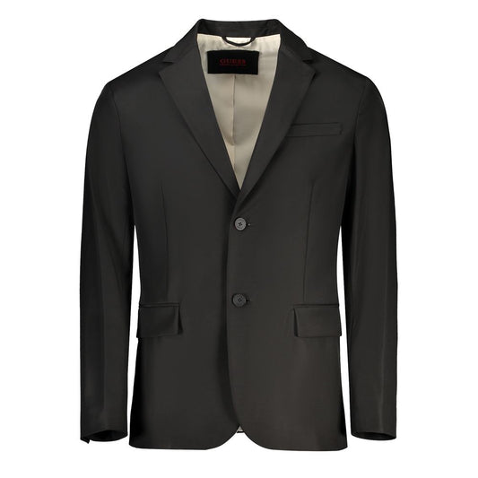 Guess Jeans Men's Black Cotton Classic Jacket