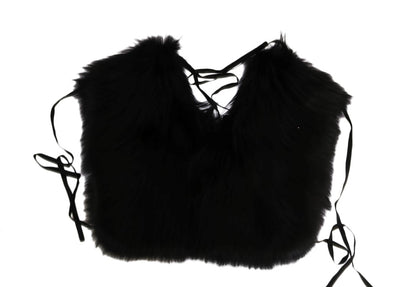 Black Silver Fox Fur Scarf