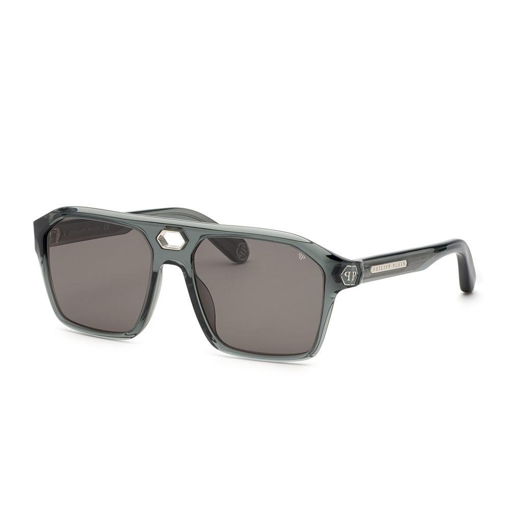 Gray Acetate Sunglasses by Philipp Plein