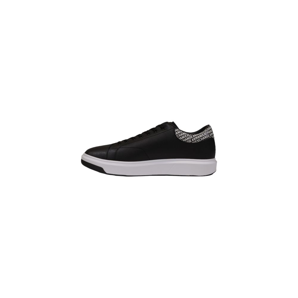 Armani Exchange Black Leather Sneaker