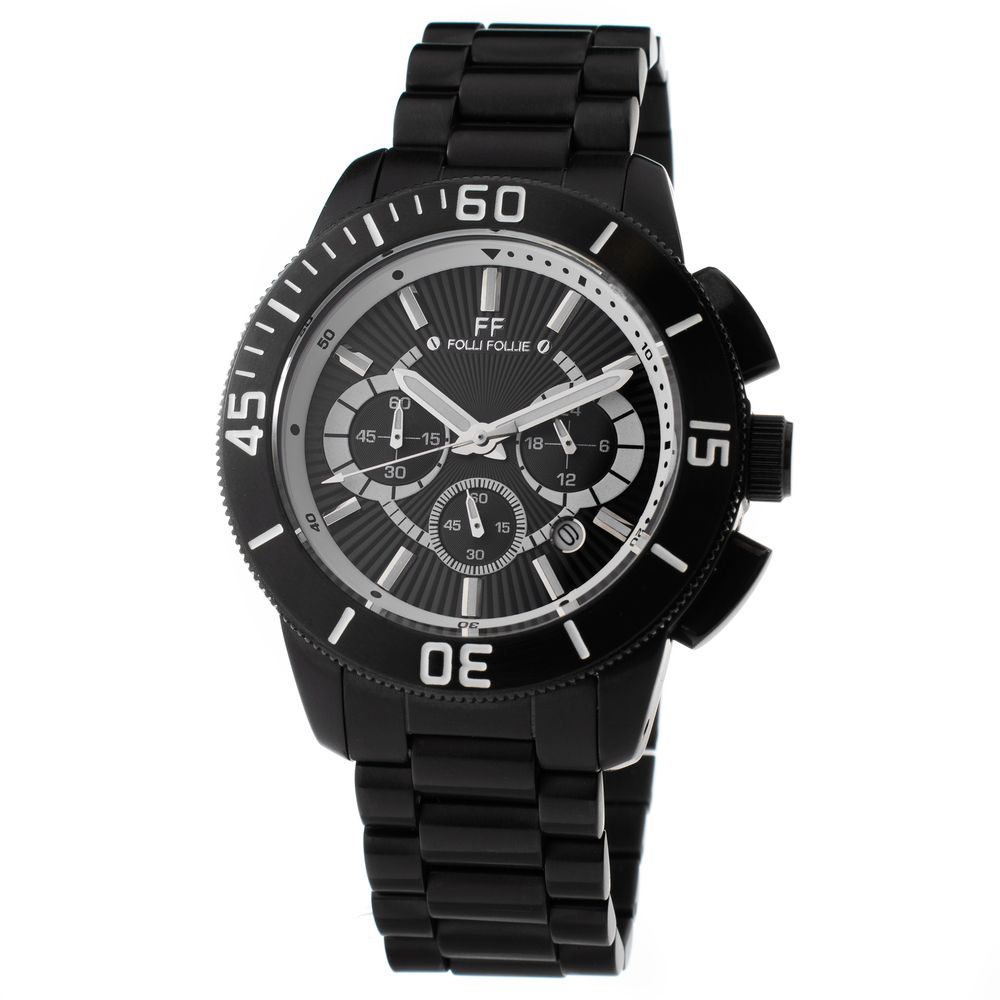 Folli Follie Men's Black Stainless Steel Watch