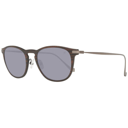 Brown Wood And Metal Sunglasses by Hackett