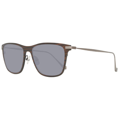 Gray Wood And Metal Sunglasses by Hackett