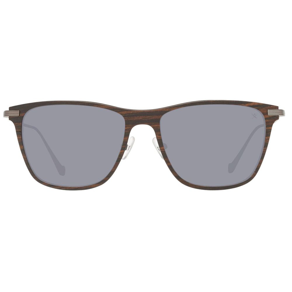 Gray Wood And Metal Sunglasses by Hackett