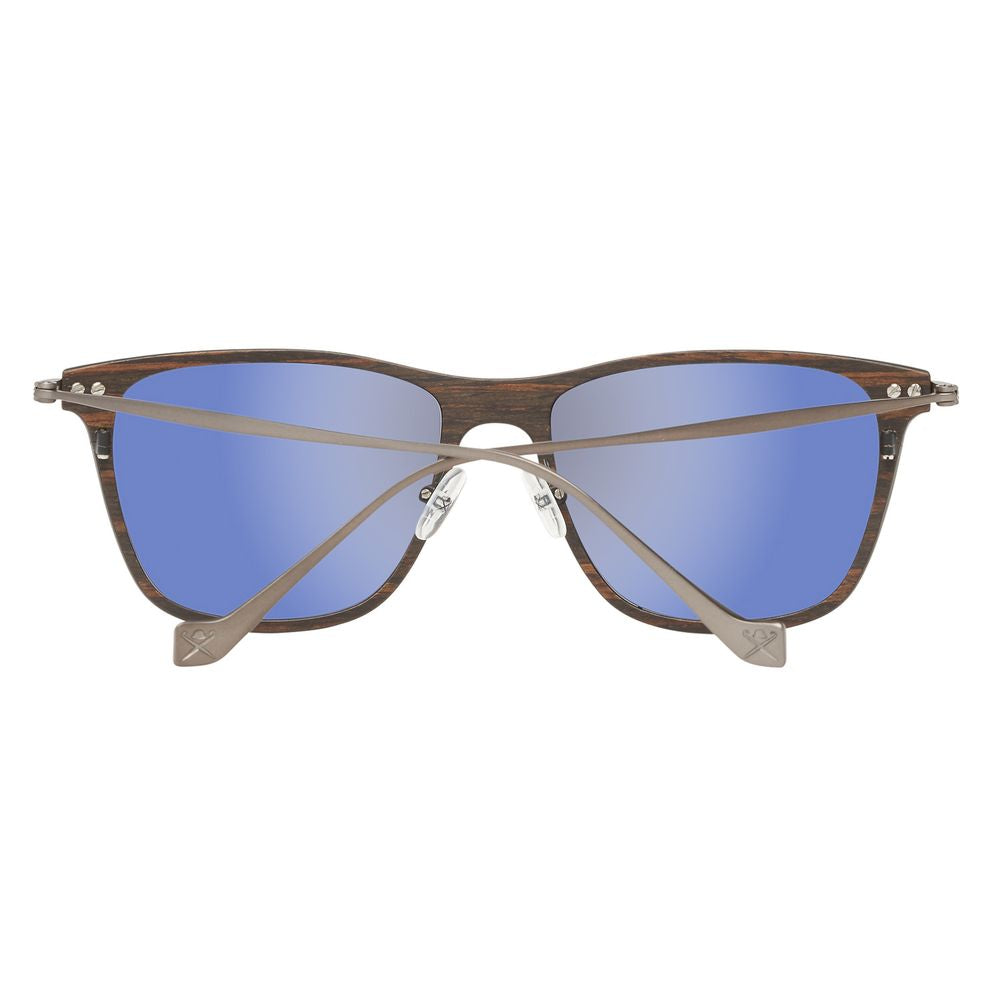 Gray Wood And Metal Sunglasses by Hackett