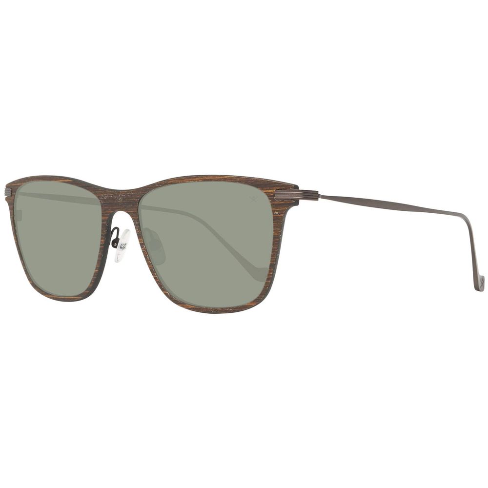 Brown Wood And Metal Sunglasses by Hackett