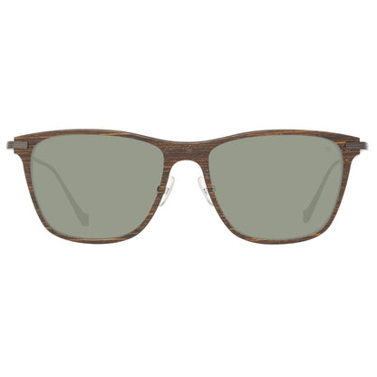 Brown Wood And Metal Sunglasses by Hackett