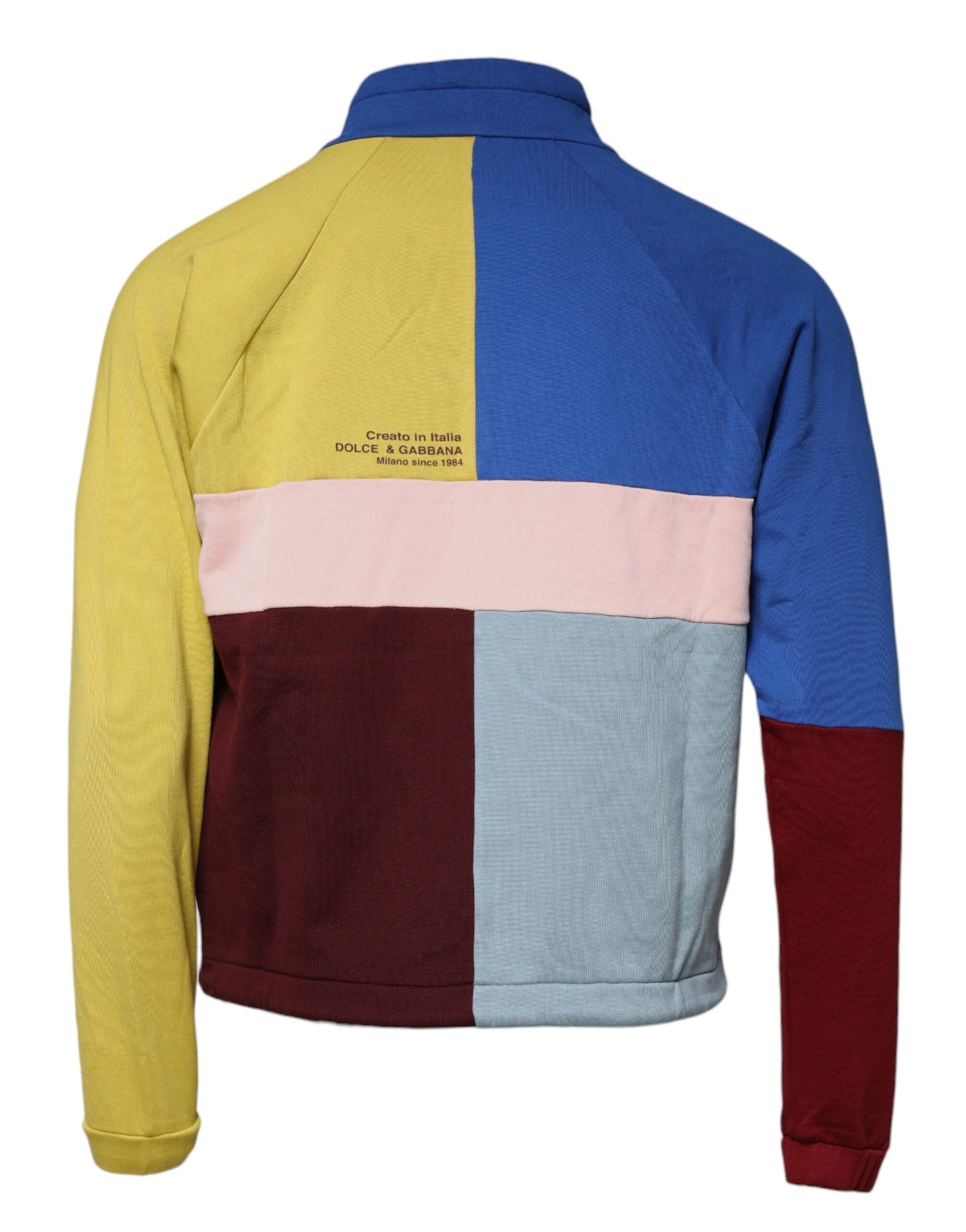 Multicolor Patchwork Men Sweatshirt Sweater