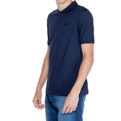 Blue Cotton Polo Shirt