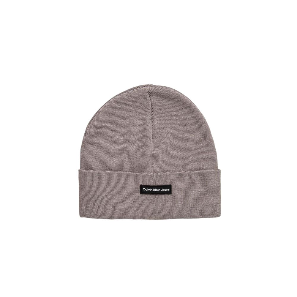 Calvin Klein Gray Recycled Polyester Beanie Hat