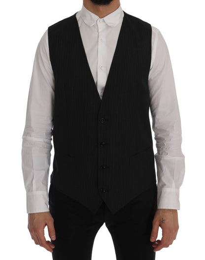 Gray Wool Stretch Vest