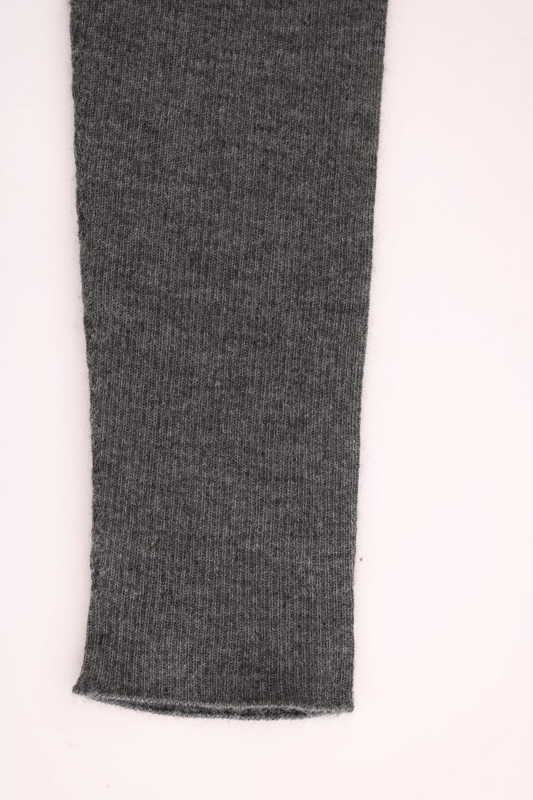 Gray Cashmere Stretch Tights