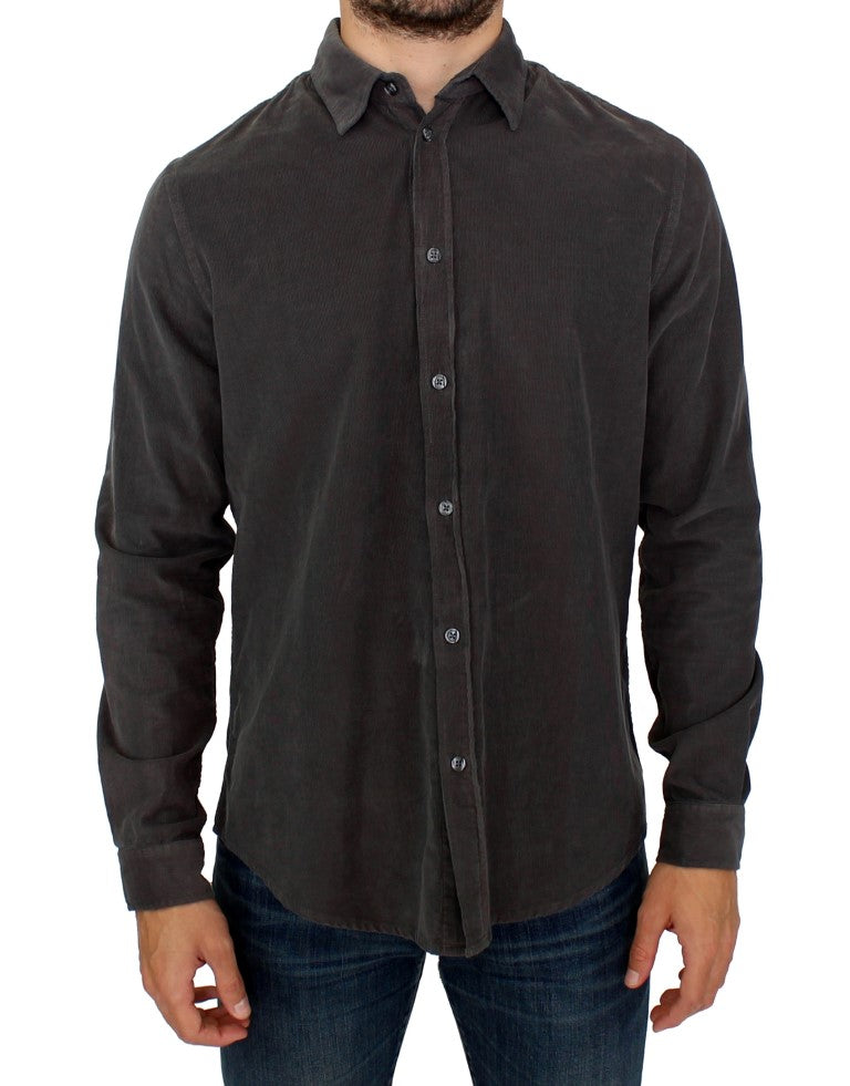 Green Button Front Cotton Casual Shirt