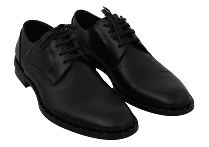 Black Leather Derby Formal Shoes