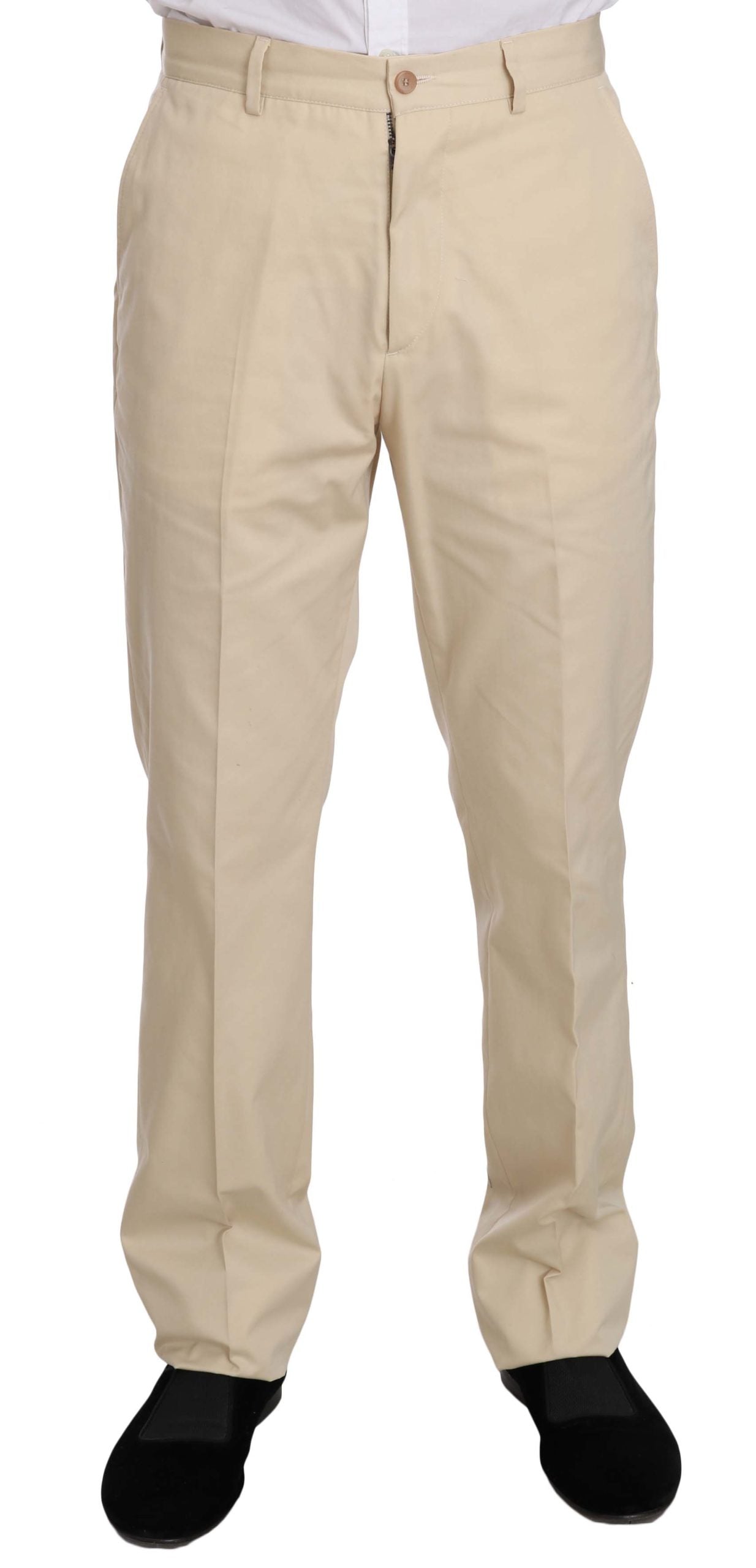 Romeo Gigli Men's Two Piece 3 Button Beige Cotton Solid Suit