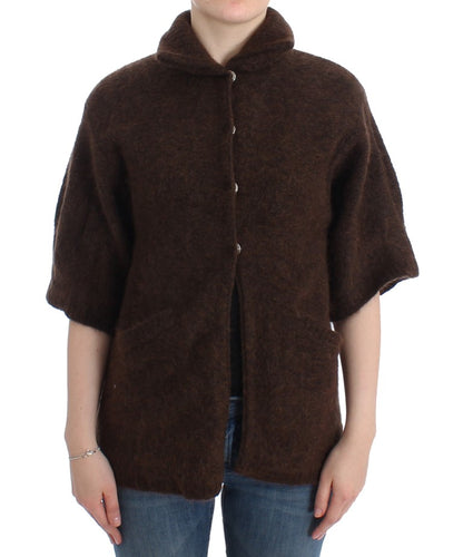 Cavalli Women's Brown mohair knitted cardigan