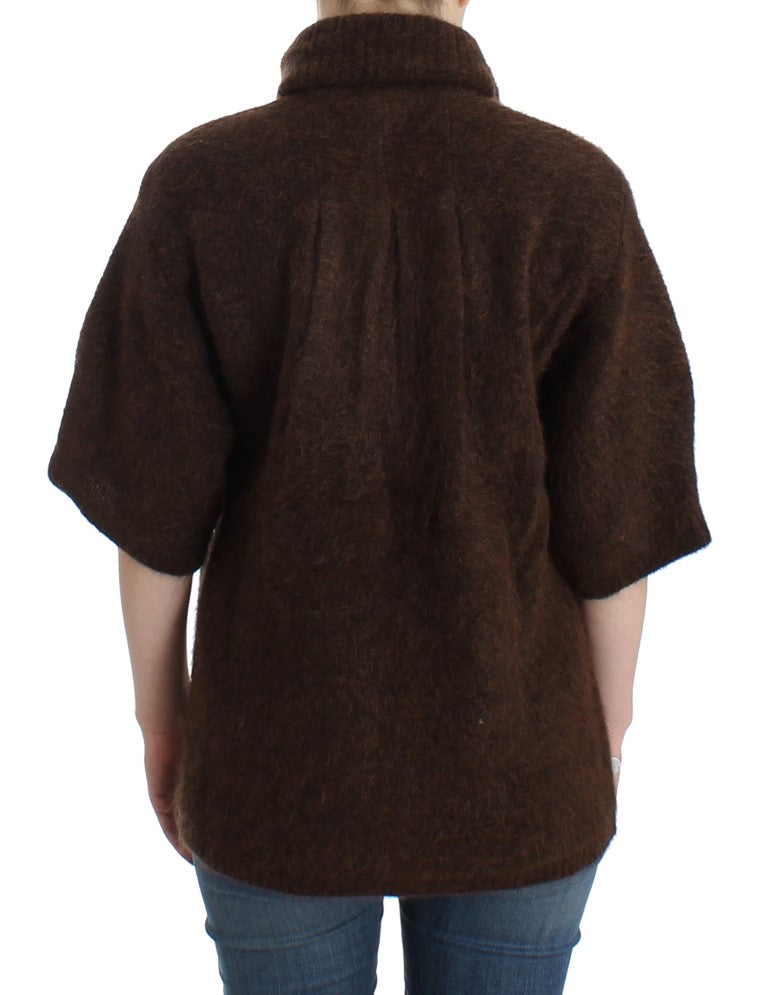 Cavalli Women's Brown mohair knitted cardigan