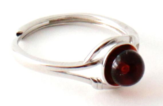 RRP-3S Silver Ring With Cognac Amber-2