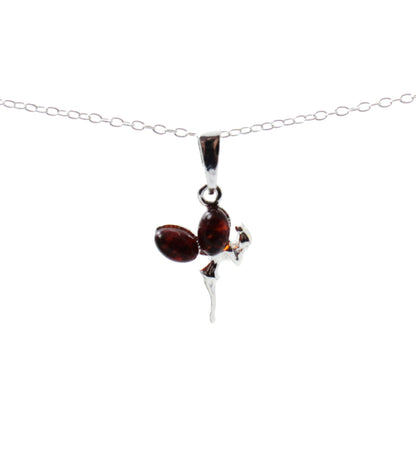 Minimalist Fairy Pendant With Baltic Amber-0