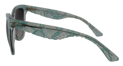 Blue Lace Acetate Crystal Round DG4190 Sunglasses