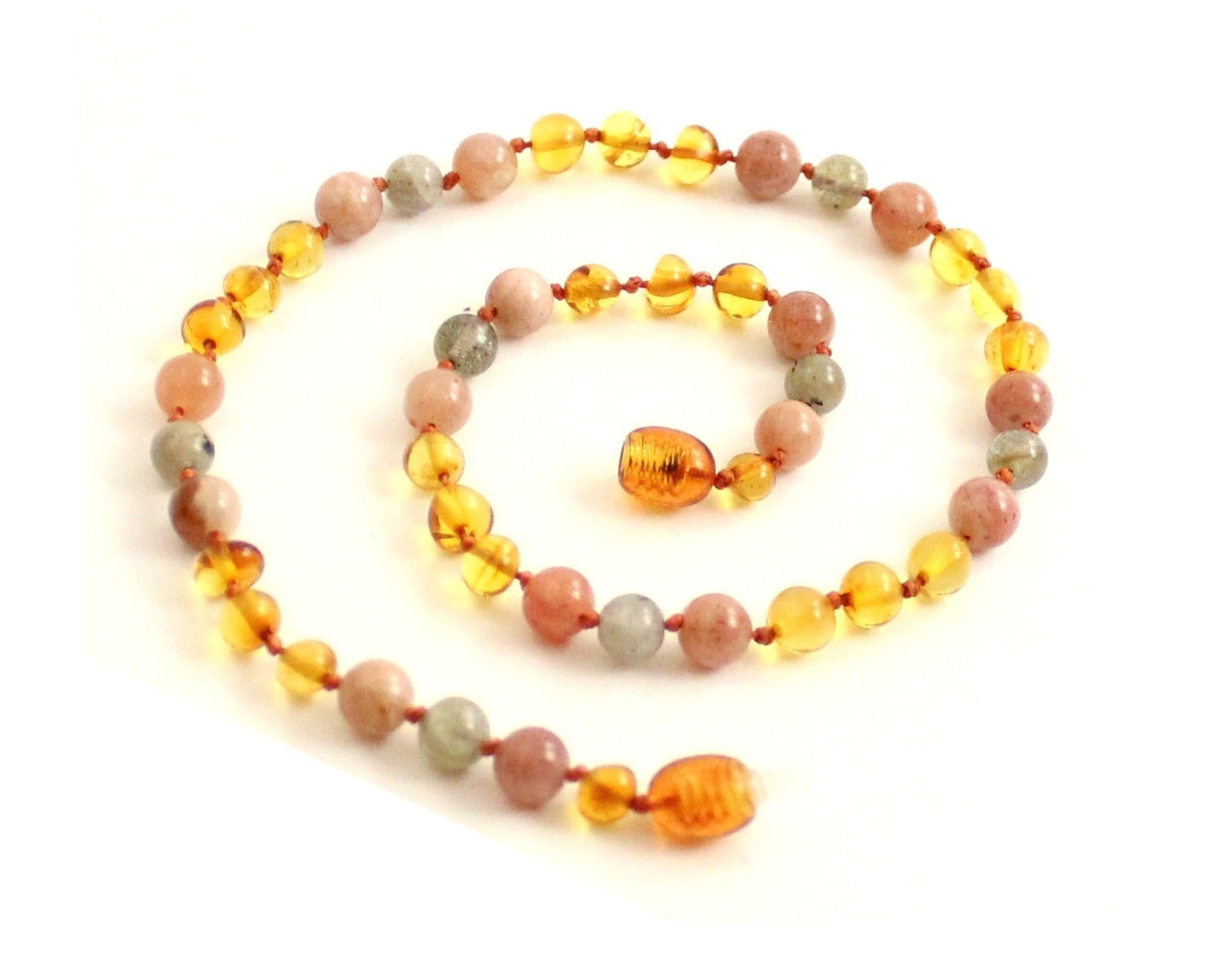 Baltic Amber and Sunstone Necklaces-0