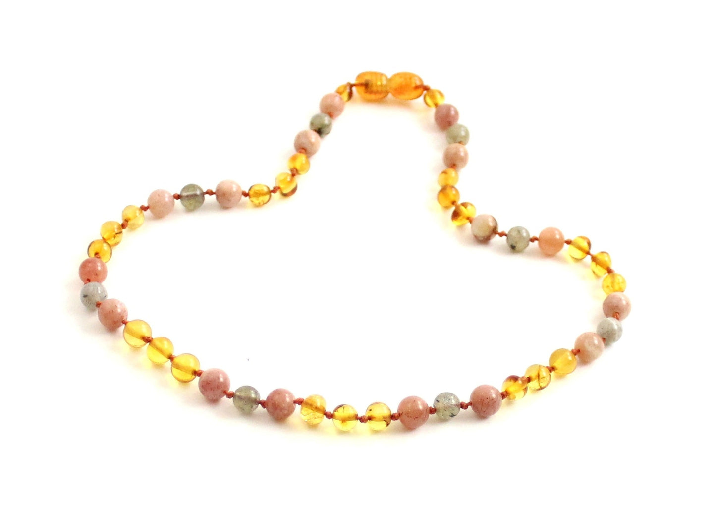 Baltic Amber and Sunstone Necklaces-3